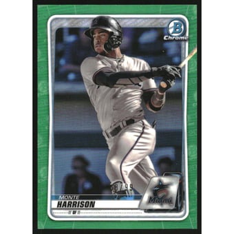 2020 Bowman Chrome Prospects Green Refractors #BCP156 Monte Harrison