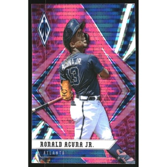 2021 Panini Phoenix Pink Pulsar #8 Ronald Acuna Jr.