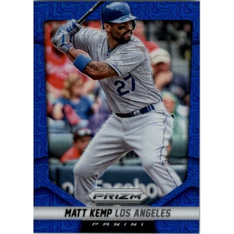 2014 Panini Prizm Prizms Blue Mojo #19 Matt Kemp