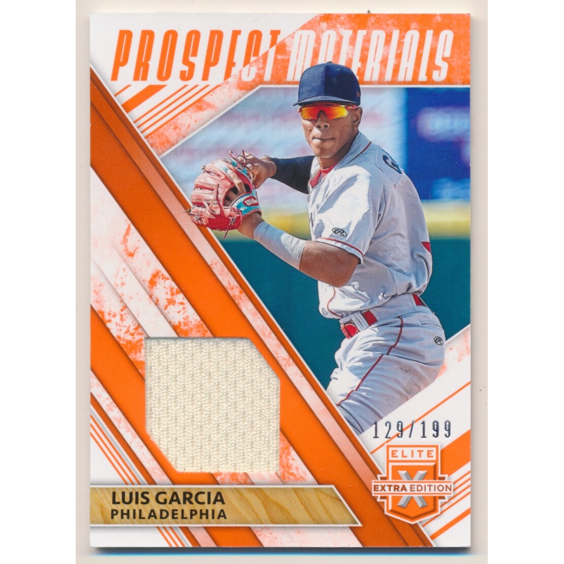 2019 Elite Extra Edition Prospect Materials Orange #27 Luis Garcia/199