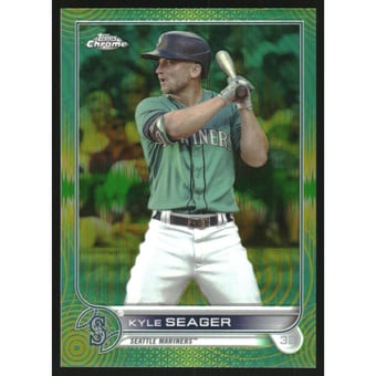 2022 Topps Chrome Sonic Green Yellow Sonic Refractors #131 Kyle Seager