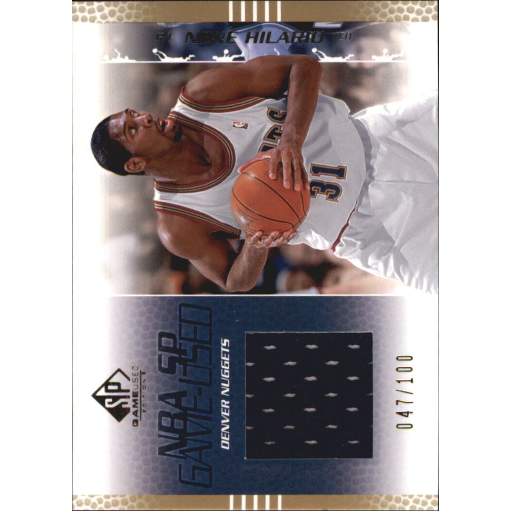 2003-04 SP Game Used Gold #20 Nene Hilario JSY 2003-04 SP Game Used Gold #20 Nene Hilario JSY