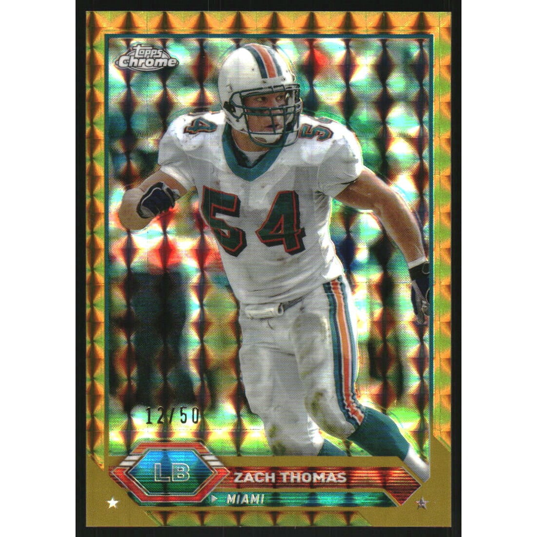 2023 Topps Composite Chrome Gold Geometric Refractors #21 Zach Thomas. rookie card picture
