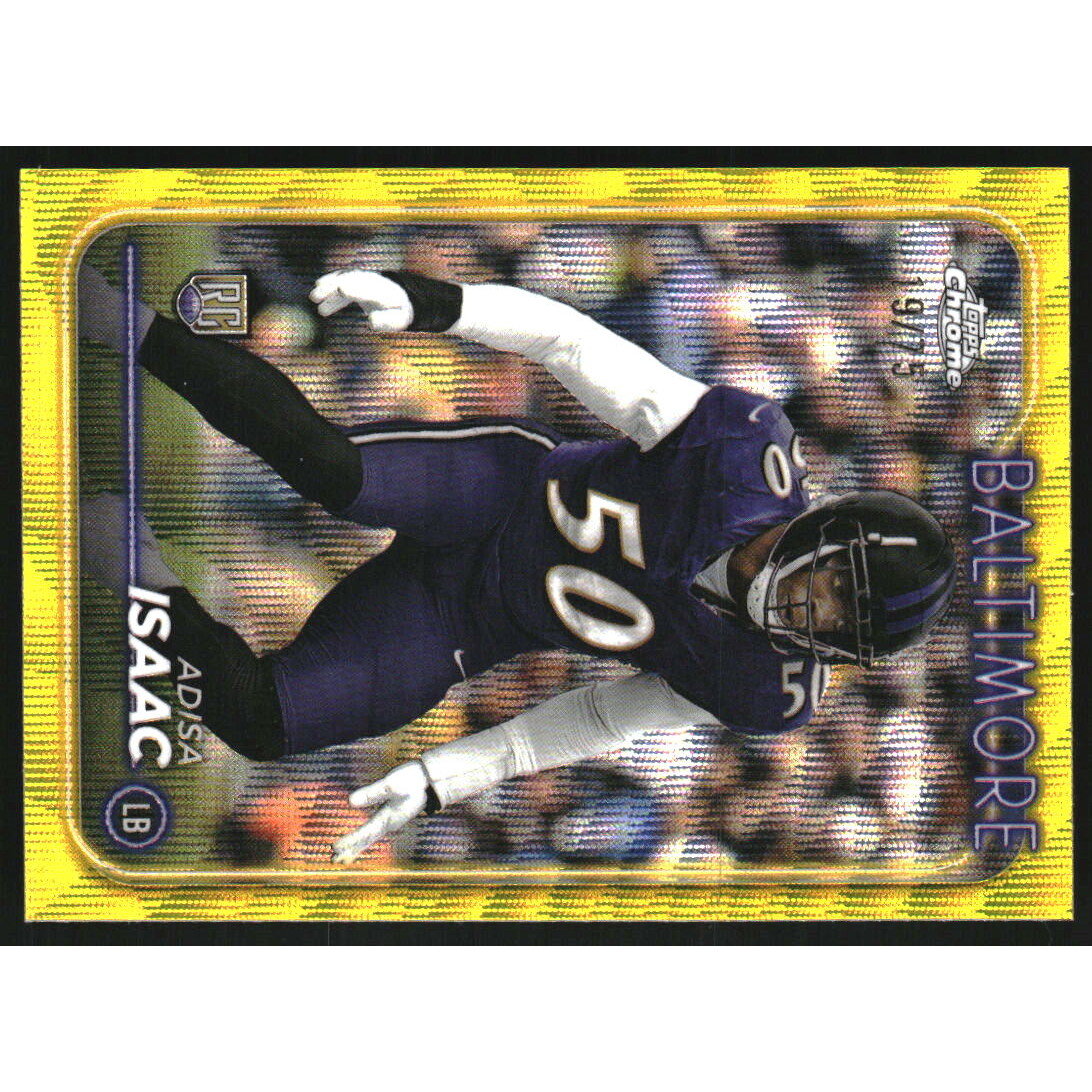 2024 Topps Chrome Yellow Wave Refractors #218 Adisa Isaac. rookie card picture