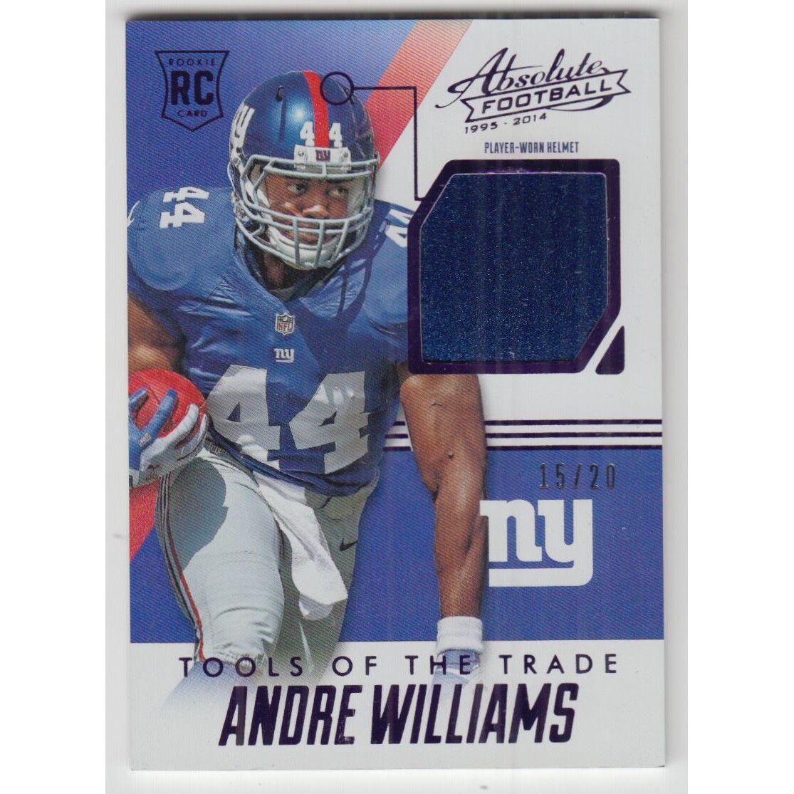 2014 Absolute Tools of the Trade Rookie Helmets Purple #HAW Andre Williams