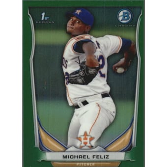 2014 Bowman Chrome Mini Factory Set Green Refractors #175 Michael Feliz