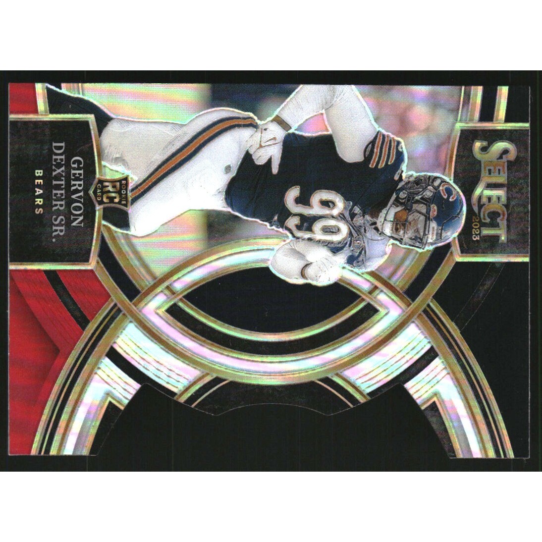 2023 Select Prizm Black and Red Die Cut #138 Gervon Dexter Sr.