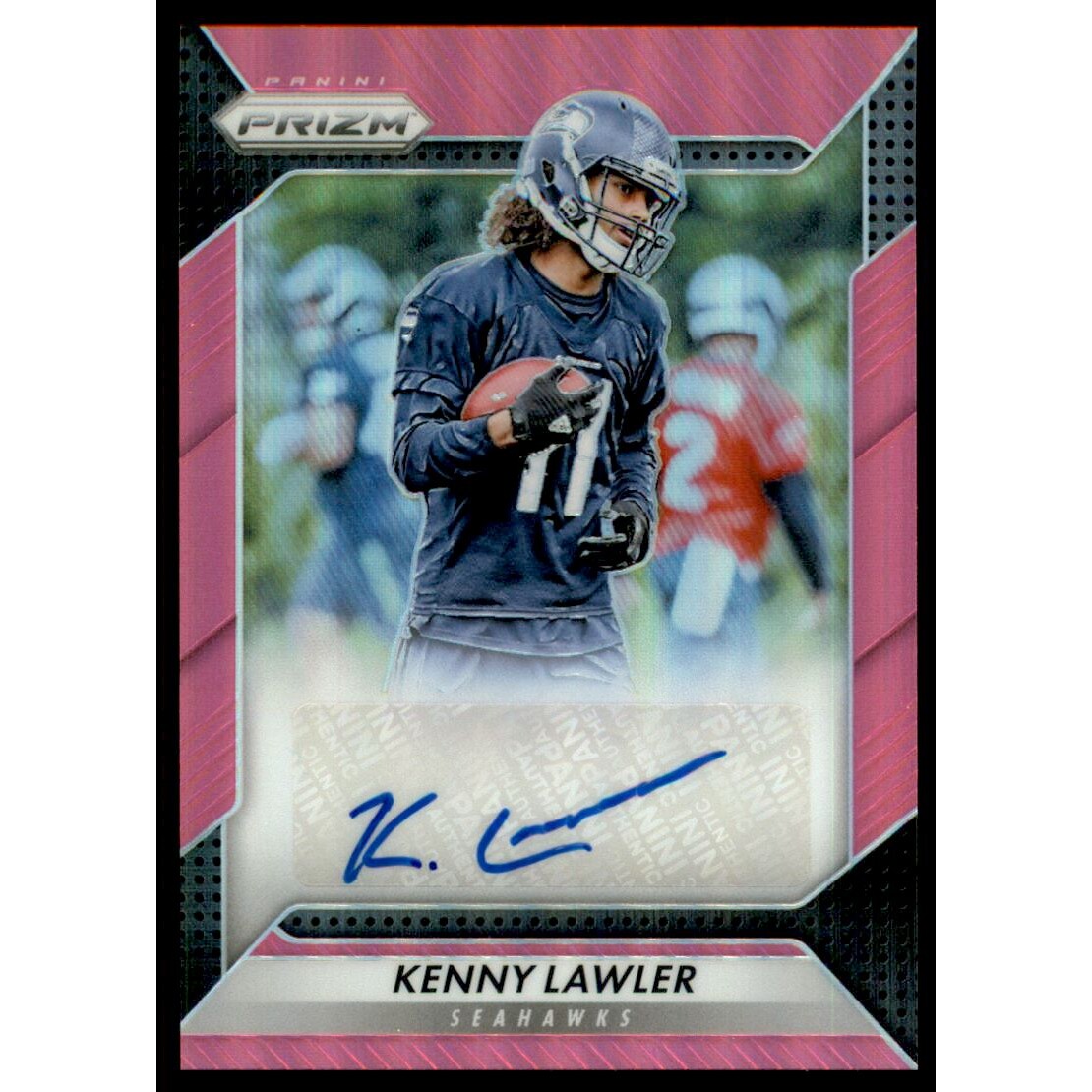 2016 Panini Prizm Rookie Autographs Prizms Pink #22 Kenny Lawler. rookie card picture