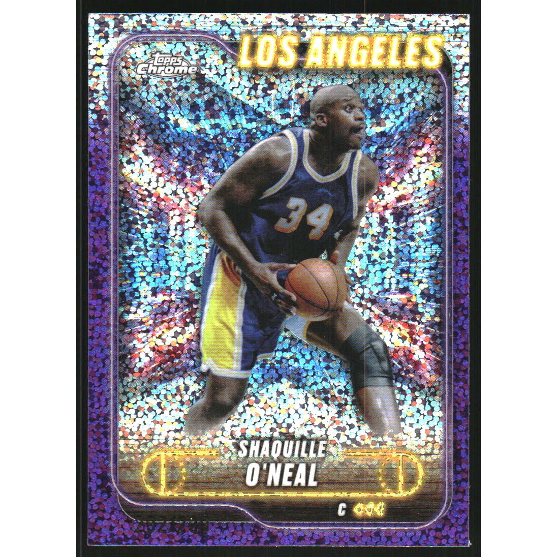 2024-25 Topps Chrome Purple Speckle Refractors #171 Shaquille O'Neal