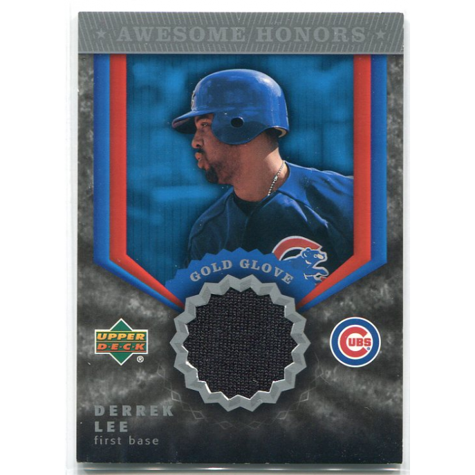 2004 Upper Deck Awesome Honors Jersey #DL Derrek Lee GG. rookie card picture