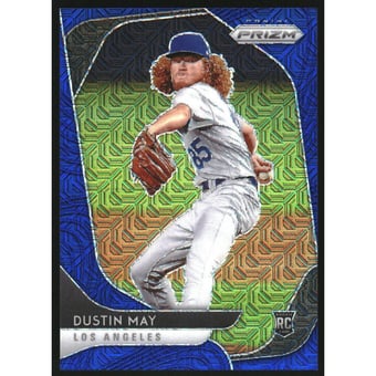 2020 Panini Prizm Prizms Blue Mojo #126 Dustin May