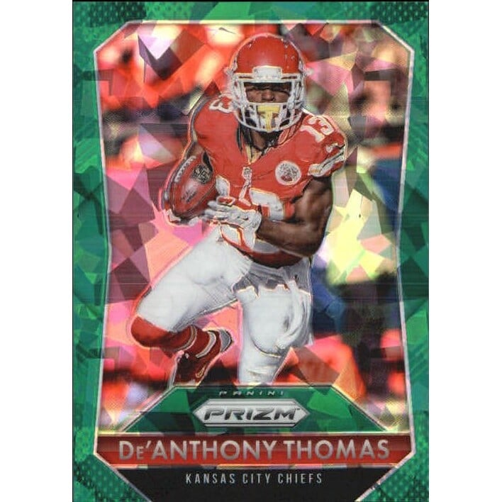 2015 Panini Prizm Prizms Green Cracked Ice #166 De'Anthony Thomas. rookie card picture