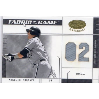 2003 Leaf Certified Materials Fabric of the Game #107JY Magglio Ordonez JY/102