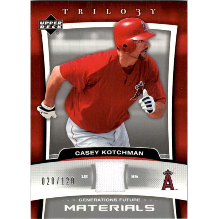 2005 Upper Deck Trilogy Generations Future Materials Silver #KO Casey Kotchman Jsy. rookie card picture