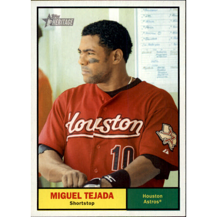 2010 Topps Heritage #436 Miguel Tejada SP. rookie card picture