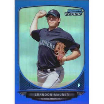 2013 Bowman Chrome Prospects Blue Refractors #BCP22 Brandon Maurer