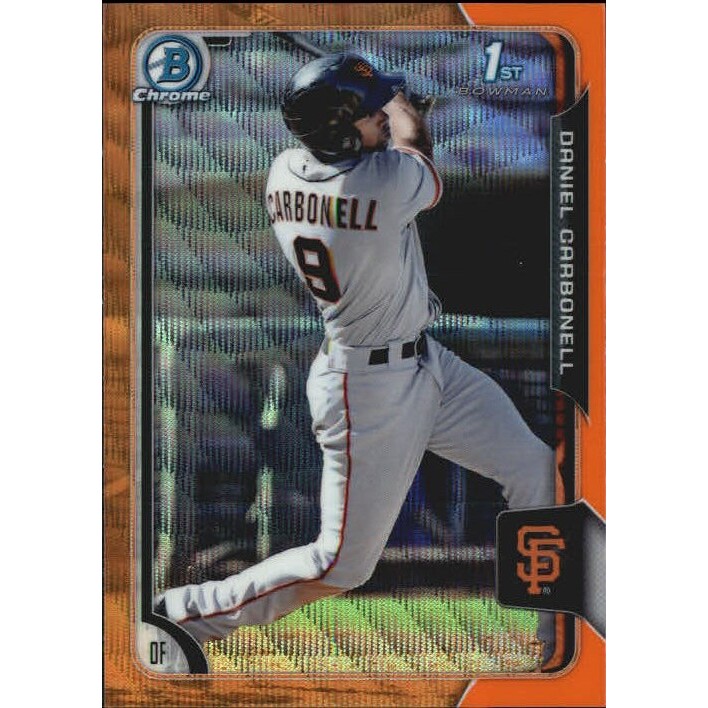 2015 Bowman Chrome Prospects Orange Wave Refractors #BCP189 Daniel Carbonell