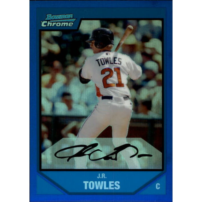 2007 Bowman Chrome Draft Future's Game Prospects Blue Refractors #BDPP89 J.R. Towles. rookie card picture