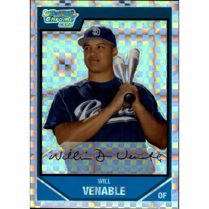 2007 Bowman Chrome Prospects X-Fractors #BC84 Will Venable. rookie card picture