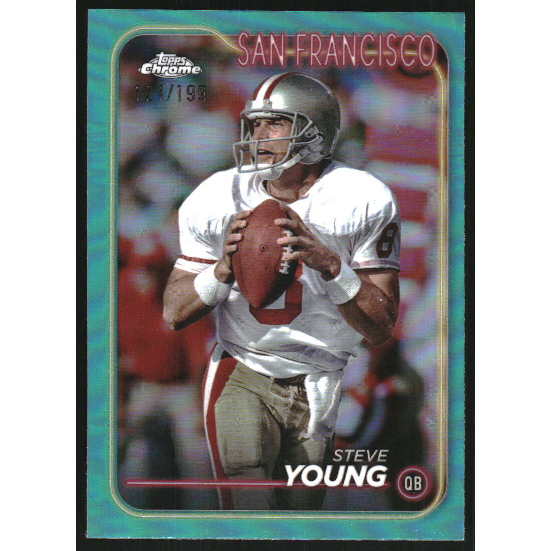 2024 Topps Chrome Aqua Refractors #178 Steve Young