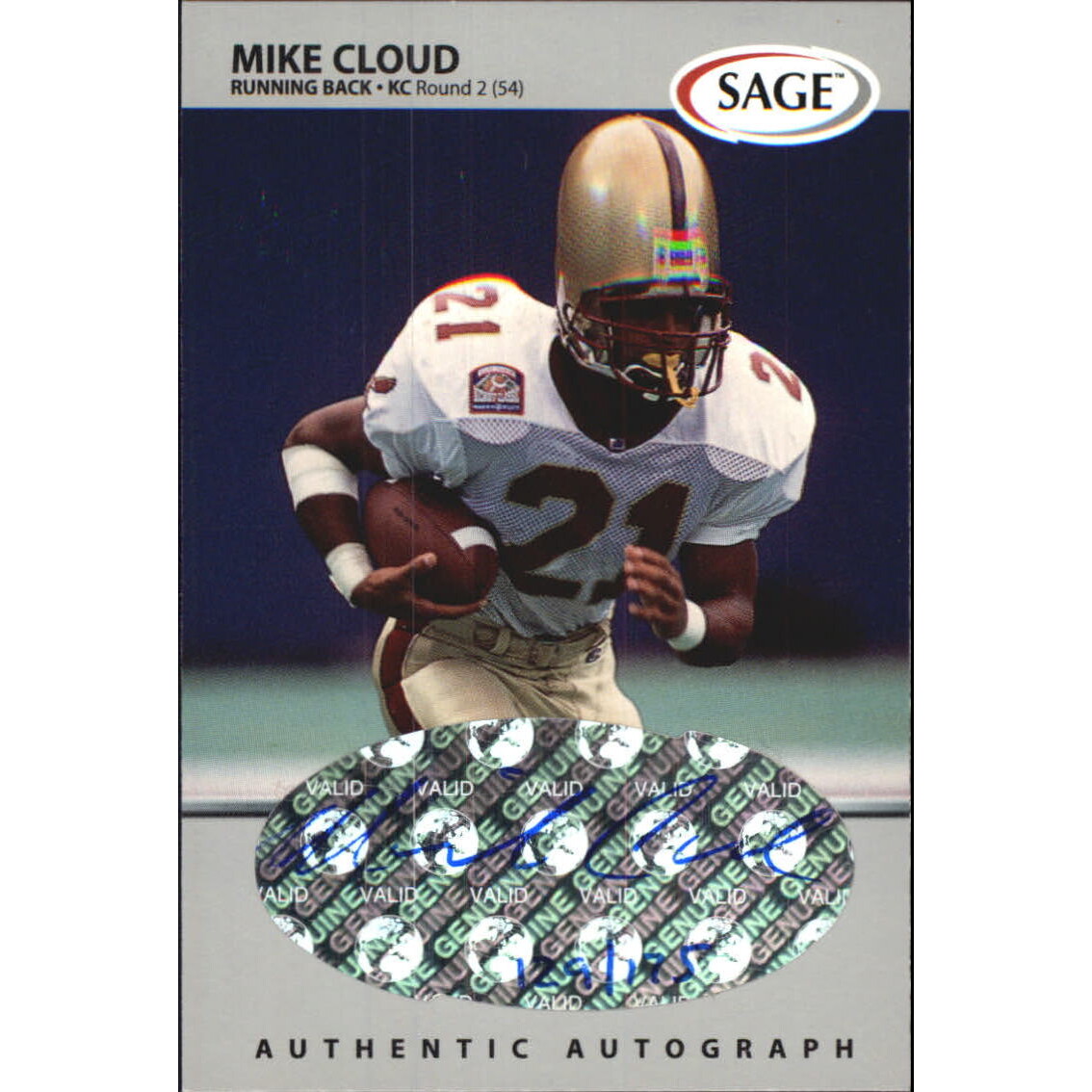 1999 SAGE Autographs Silver #A10 Mike Cloud/175