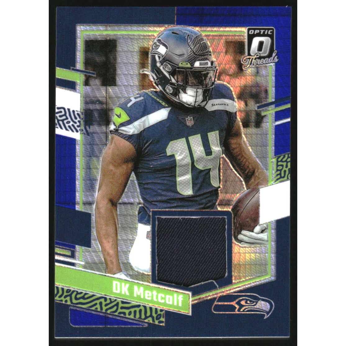 2023 Donruss Optic Threads Blue Hyper #10 D.K. Metcalf