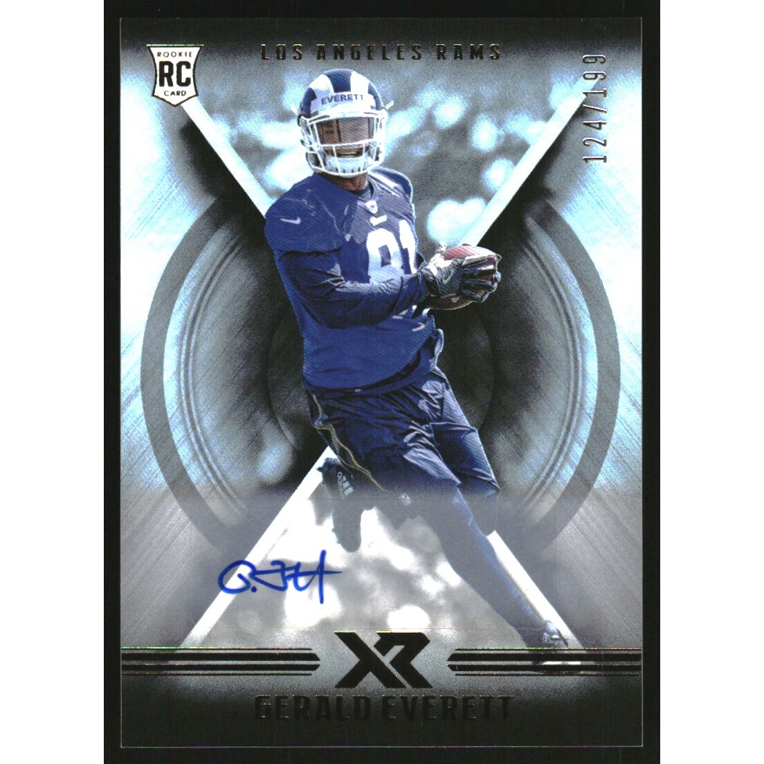 2017 Panini XR Autographs #143 Gerald Everett/199. rookie card picture