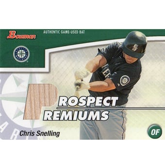 2003 Bowman Draft Prospect Premiums Relics #CS Chris Snelling Bat A