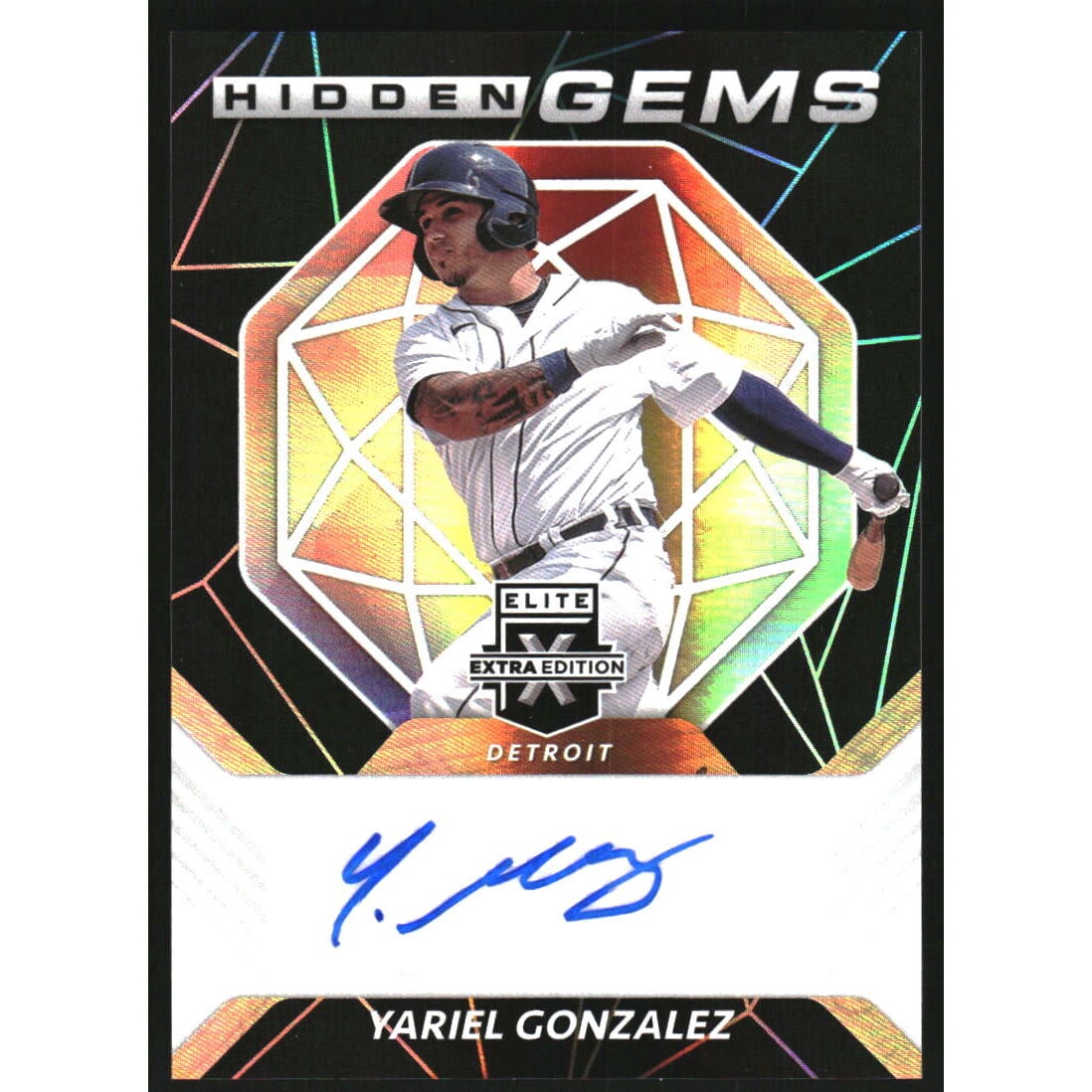 2021 Elite Extra Edition Hidden Gems Autographs Black #18 Yariel Gonzalez