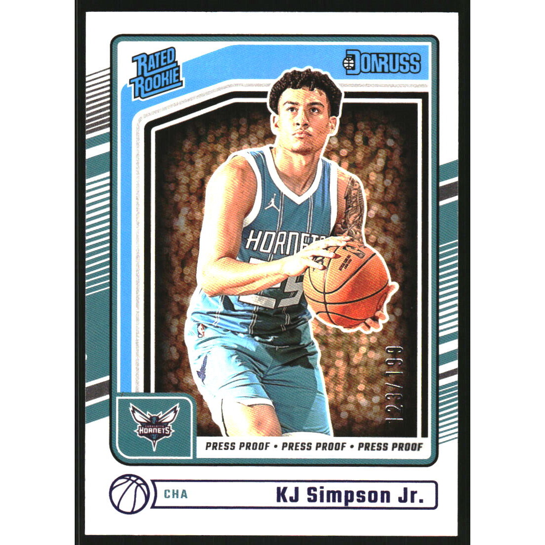 2024-25 Donruss Press Proof Purple #247 KJ Simpson Jr. RR