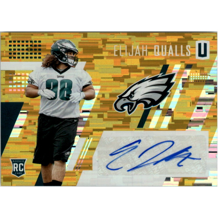 2017 Panini Unparalleled Rookie Autographs Yellow #246 Elijah Qualls/149. rookie card picture