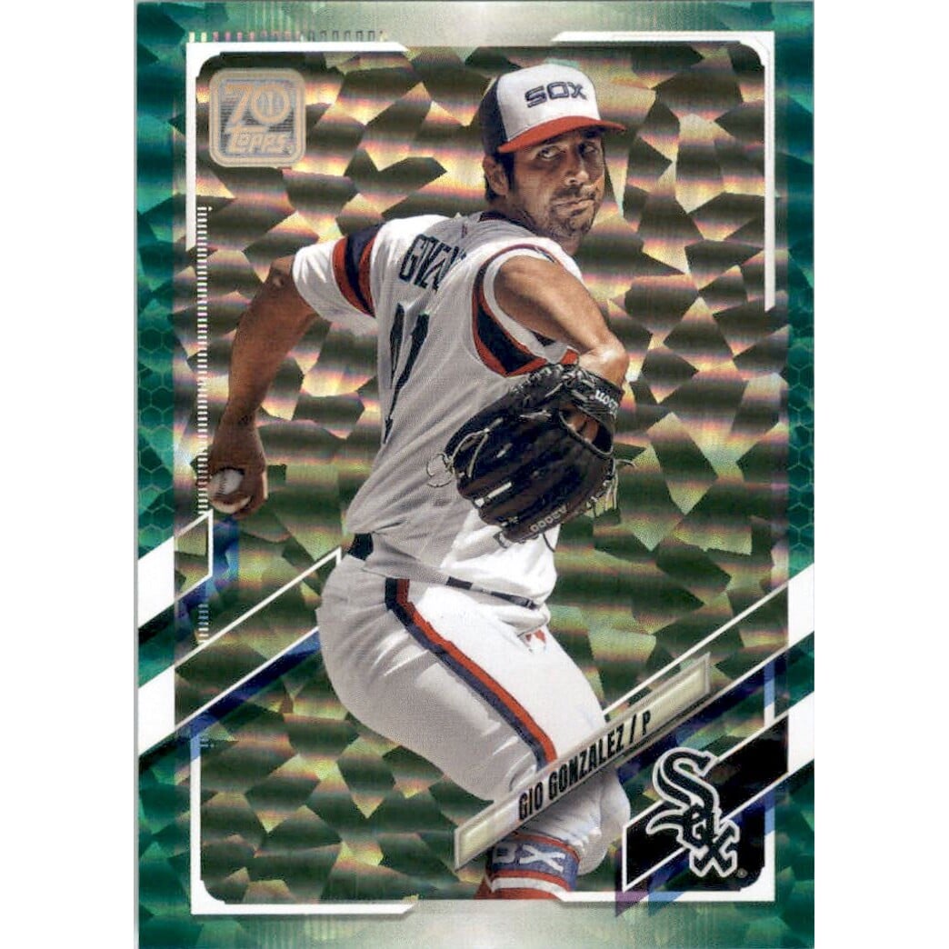 2021 Topps Green Foil #69 Gio Gonzalez. rookie card picture
