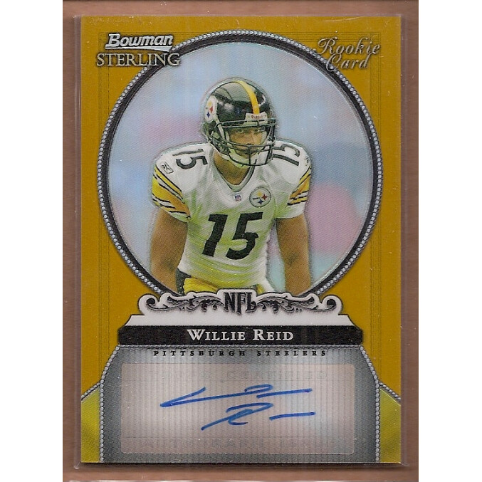 2006 Bowman Sterling Gold Rookie Autographs #WR Willie Reid/900. rookie card picture