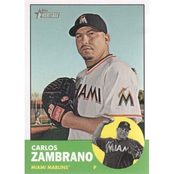2012 Topps Heritage #473 Carlos Zambrano SP