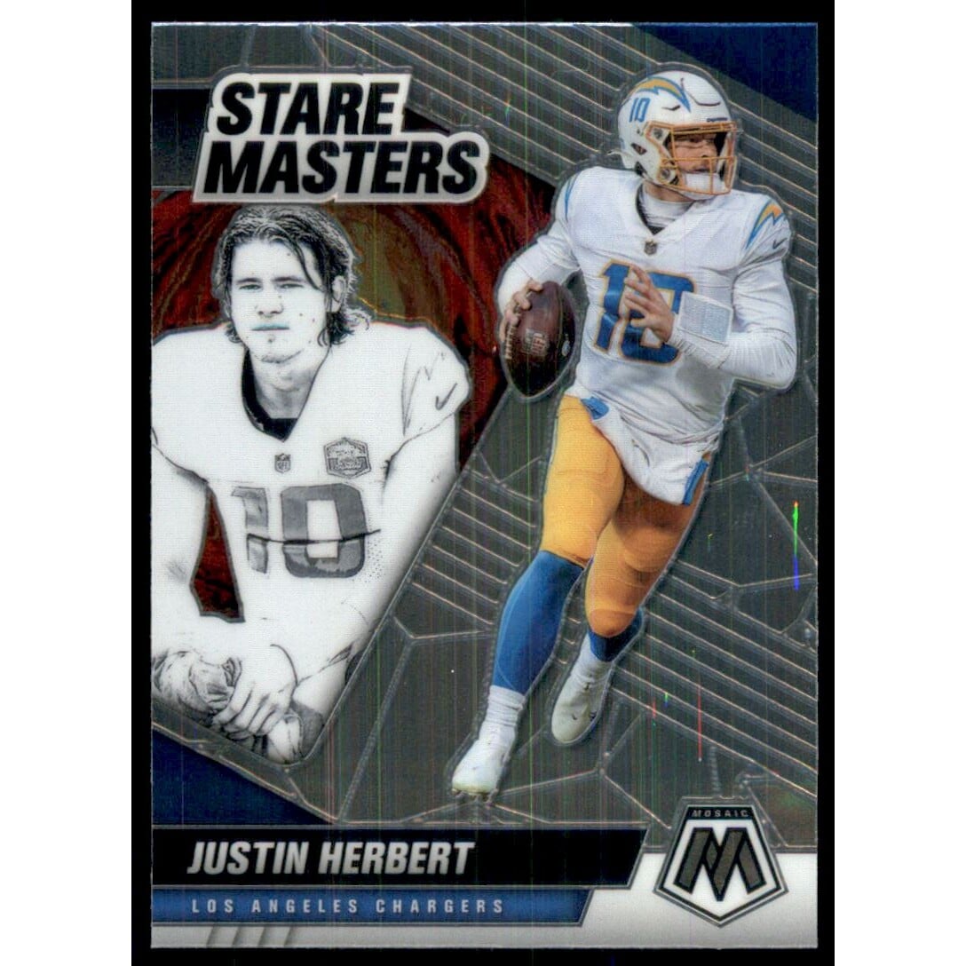 2021 Panini Mosaic Stare Masters #3 Justin Herbert. rookie card picture