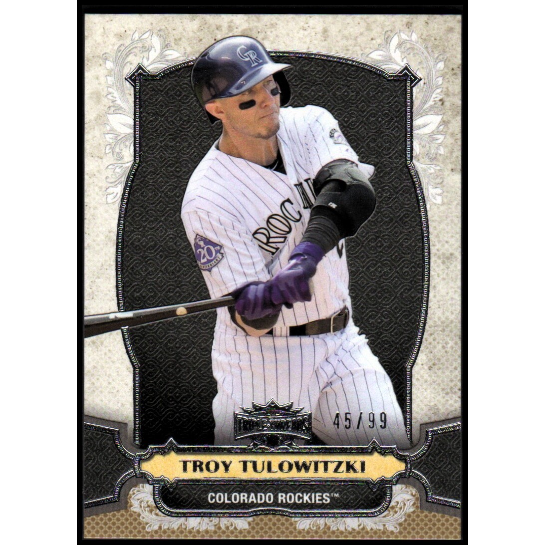 2014 Topps Triple Threads Gold #98 Troy Tulowitzki. rookie card picture
