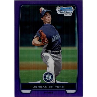 2012 Bowman Chrome Prospects Purple Refractors #BCP206 Jordan Shipers