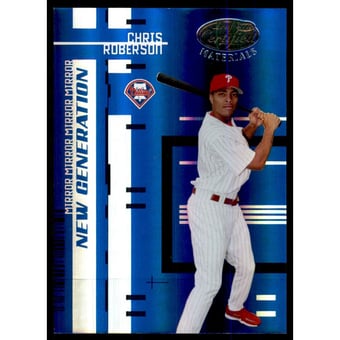 2005 Leaf Certified Materials Mirror Blue #206 Chris Roberson NG
