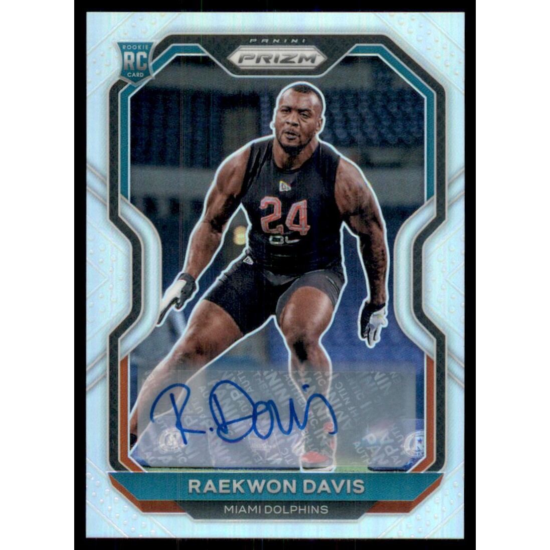 2020 Panini Prizm Rookie Autographs #341 Raekwon Davis. rookie card picture