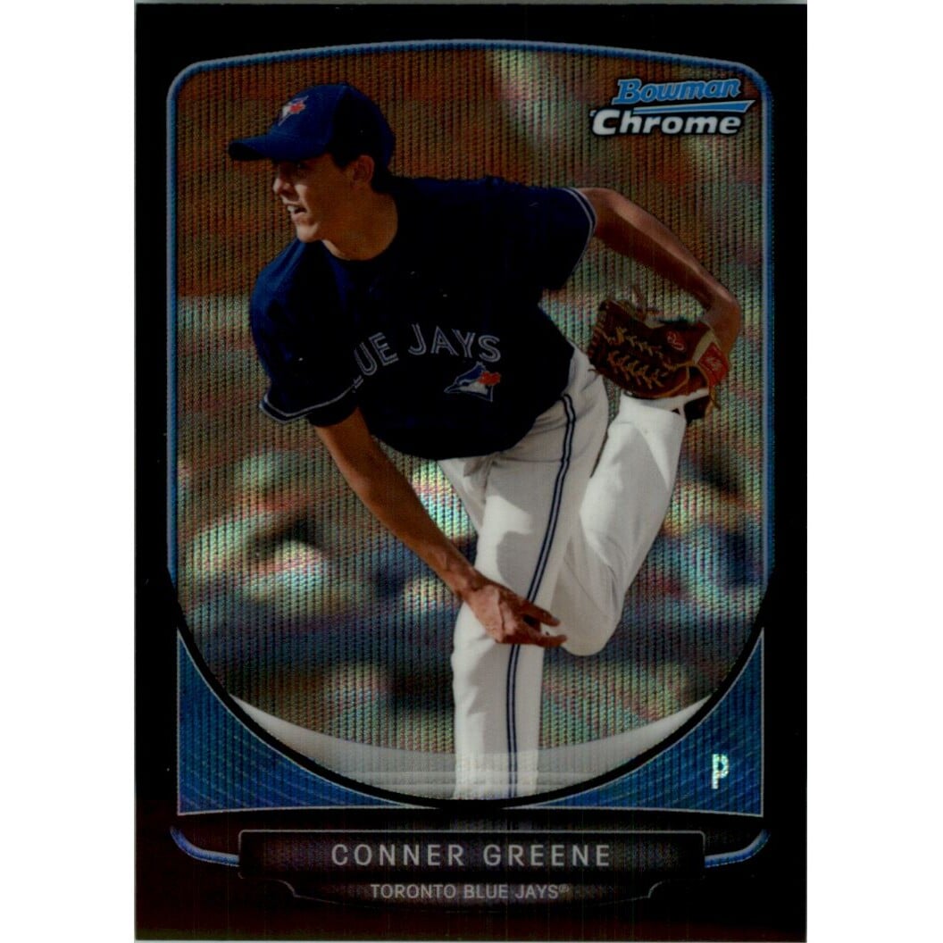 2013 Bowman Chrome Draft Draft Picks Black Wave Refractors #BDPP64 Conner Greene. rookie card picture