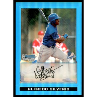 2009 Bowman Chrome Prospects Blue Refractors #BCP141 Alfredo Silverio