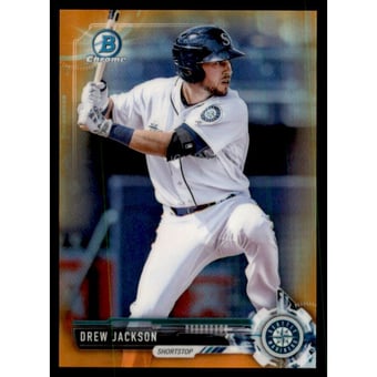 2017 Bowman Chrome Mini Prospects Orange Refractors #BCP99 Drew Jackson