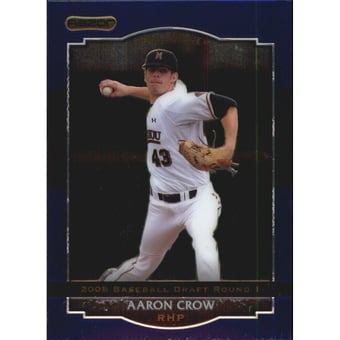 2008 Razor Signature Series Metal Blue #AC Aaron Crow