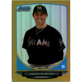 2013 Bowman Chrome Mini Gold Refractors #155 Aaron Blanton