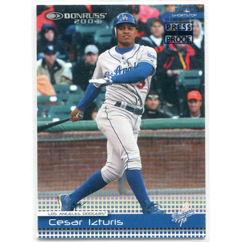 2004 Donruss Press Proofs Black #286 Cesar Izturis