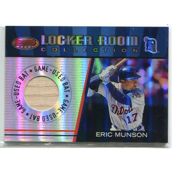 2001 Bowman's Best Locker Room Collection Lumber #LRCLEM Eric Munson