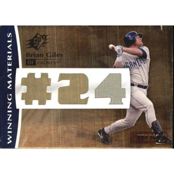 2008 SPx Winning Materials Jersey Number 125 #BG Brian Giles