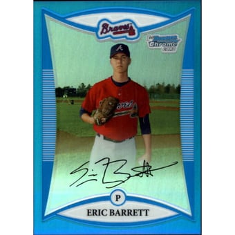 2008 Bowman Chrome Prospects Blue Refractors #BCP144 Eric Barrett