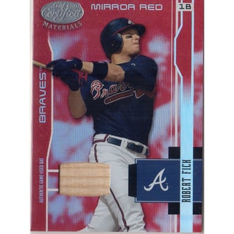 2003 Leaf Certified Materials Mirror Red Materials #17 Robert Fick Bat/250
