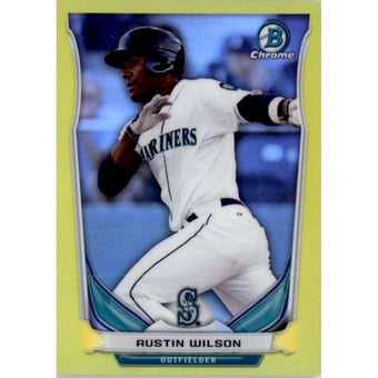 2014 Bowman Chrome Mini Factory Set Yellow Refractors #85 Austin Wilson